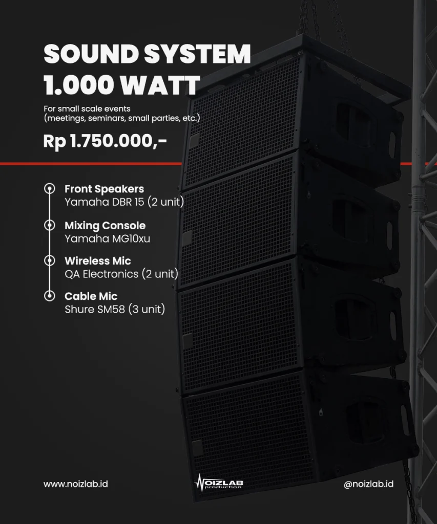 harga sewa sound system 1000 watt